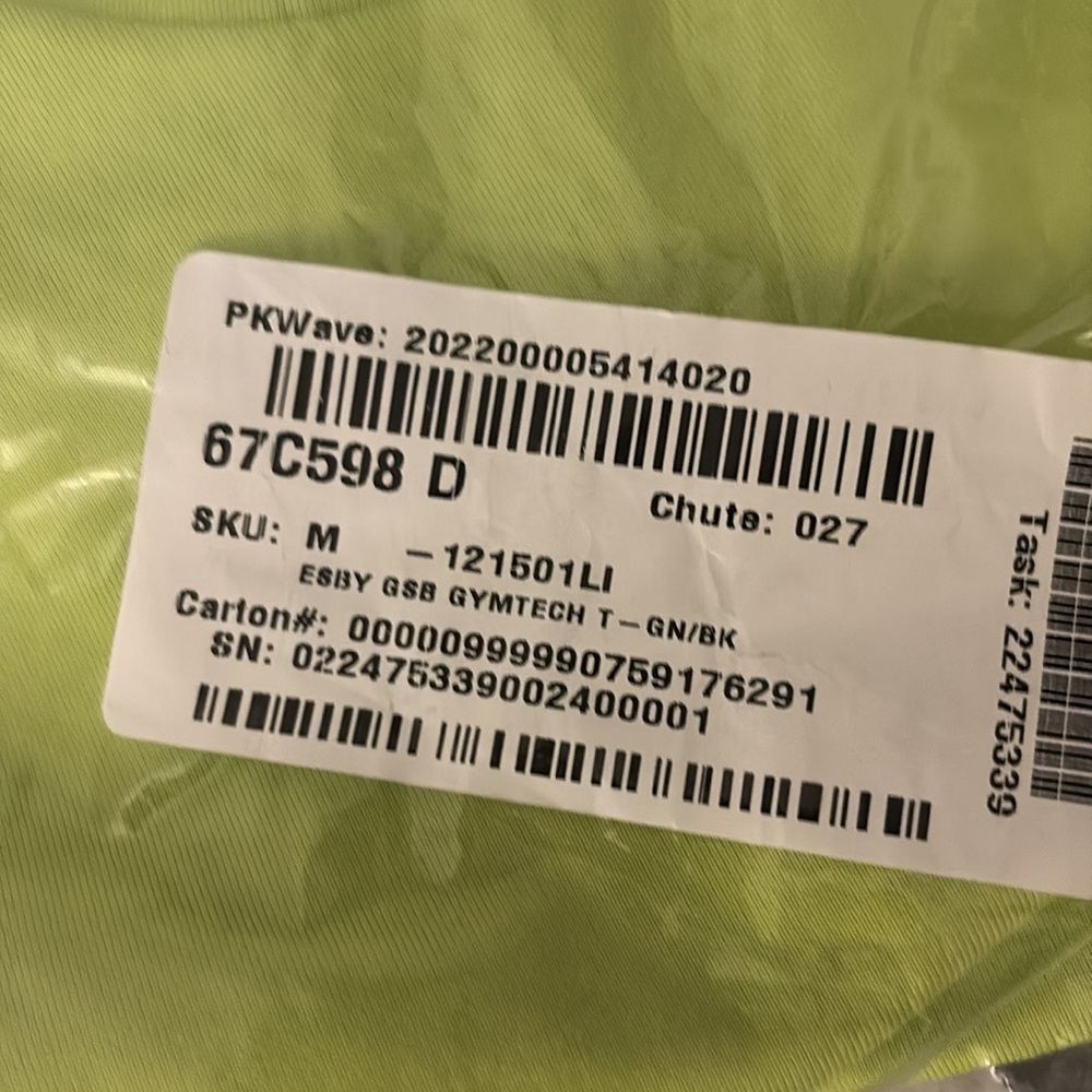 NEW [Eastbay] Gymtech Performance Athletic Shirt, Lime, Youth M 10/12 or L 14/16 - Picture 11 of 11